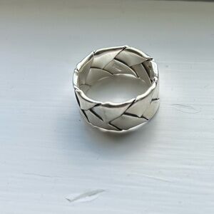 Elegant Silver Braided Ring